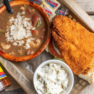 Gumbo and Half Po'Boy